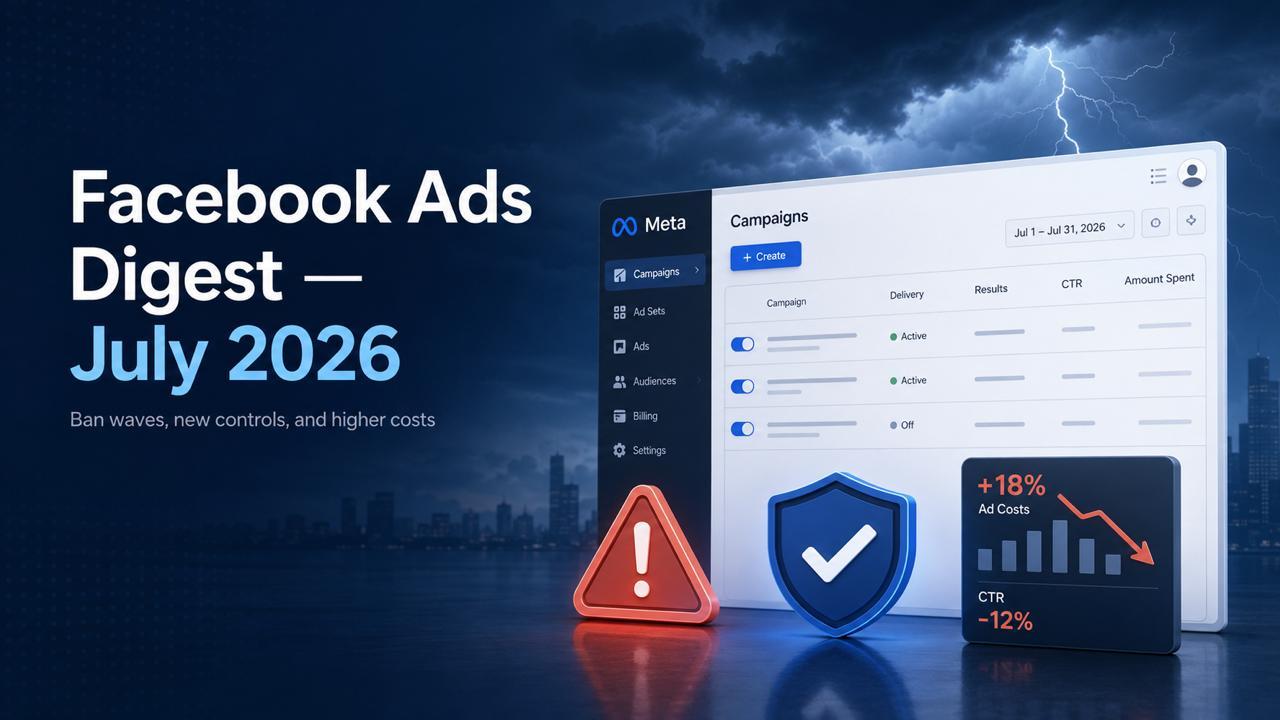 Facebook Ads Digest, July 2026: BM Ban Waves, New Controls, Ad Taxes