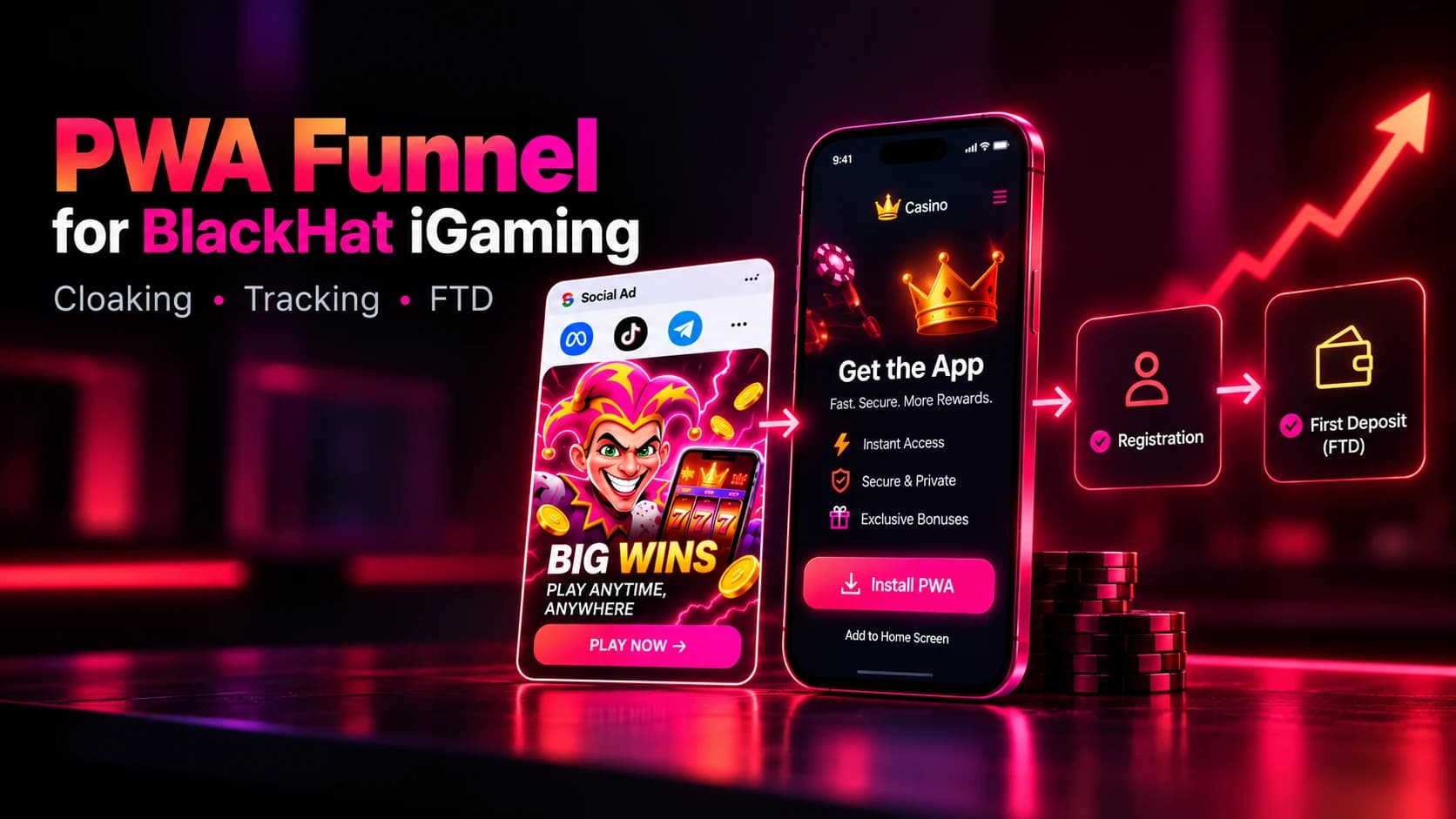 PWA as a Funnel for BlackHat iGaming in 2026: Cloaking, Tracking, FTD & Critical Mistakes